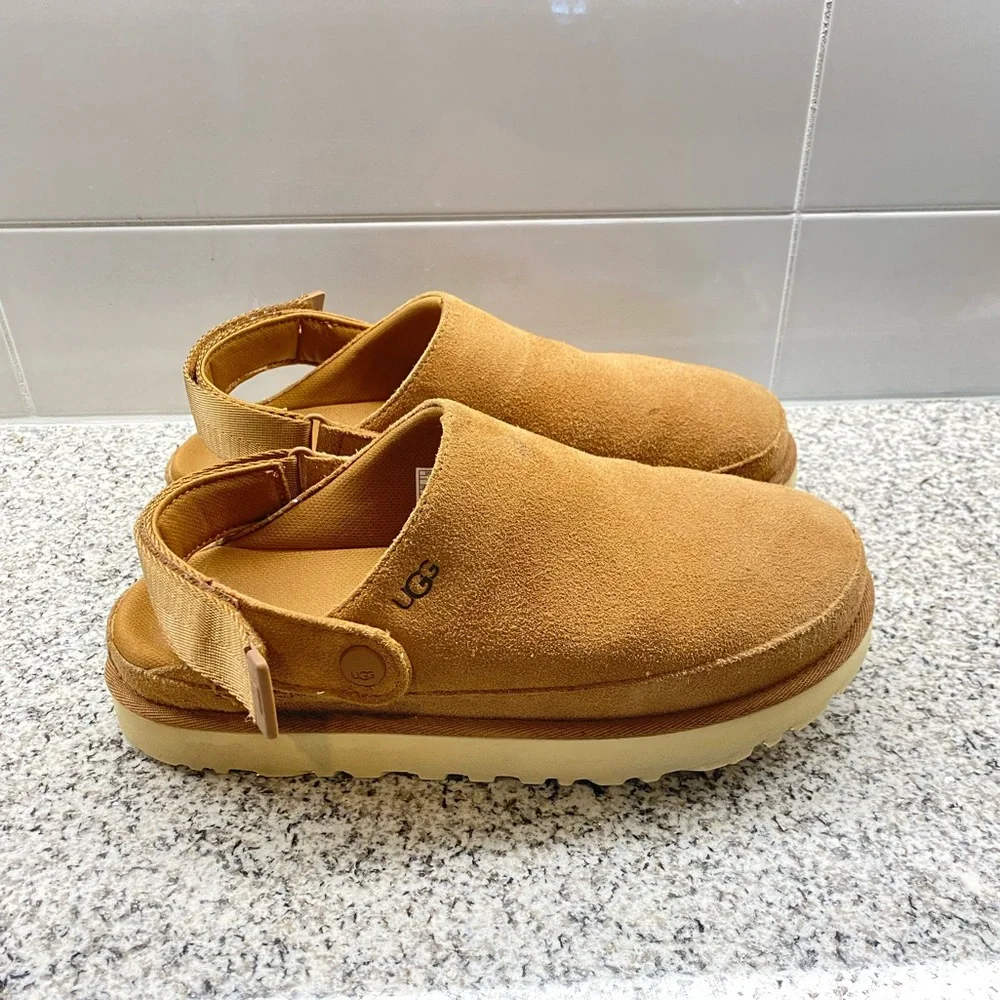 UGG Tan Suede Mules - Picture 1 of 7